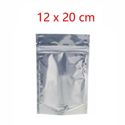 Clear Aluminum Foil Mylar Stand Up Retail Bags Zip Lock Pouches Pouch Packaging - 9*14+3CM-50PCS