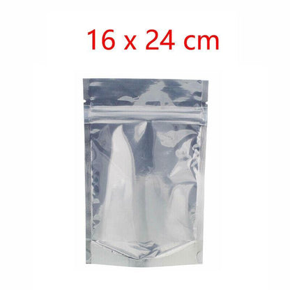 Clear Aluminum Foil Mylar Stand Up Retail Bags Zip Lock Pouches Pouch Packaging - 9*14+3CM-50PCS