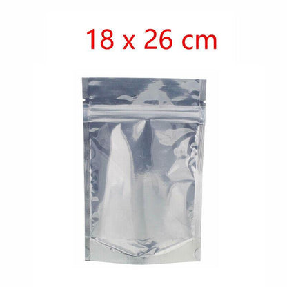 Clear Aluminum Foil Mylar Stand Up Retail Bags Zip Lock Pouches Pouch Packaging - 9*14+3CM-50PCS