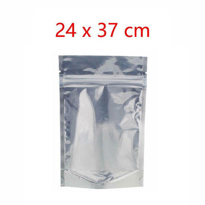 Clear Aluminum Foil Mylar Stand Up Retail Bags Zip Lock Pouches Pouch Packaging - 9*14+3CM-50PCS