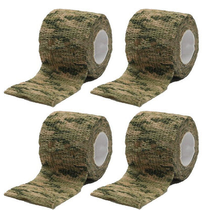 4 Roll Tape Army Camo Wrap Rifle Gun Shooting Hunting Camouflage Stealth Webbing - Desert Camouflage