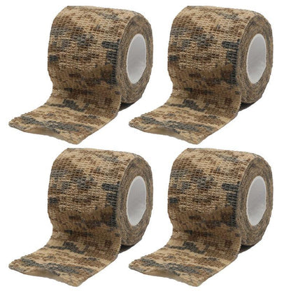4 Roll Tape Army Camo Wrap Rifle Gun Shooting Hunting Camouflage Stealth Webbing - Grass Camouflage