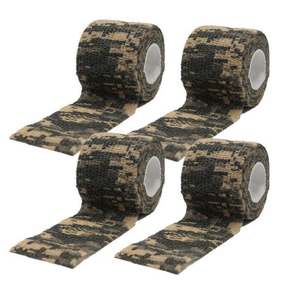 4 Roll Tape Army Camo Wrap Rifle Gun Shooting Hunting Camouflage Stealth Webbing - Grass Camouflage