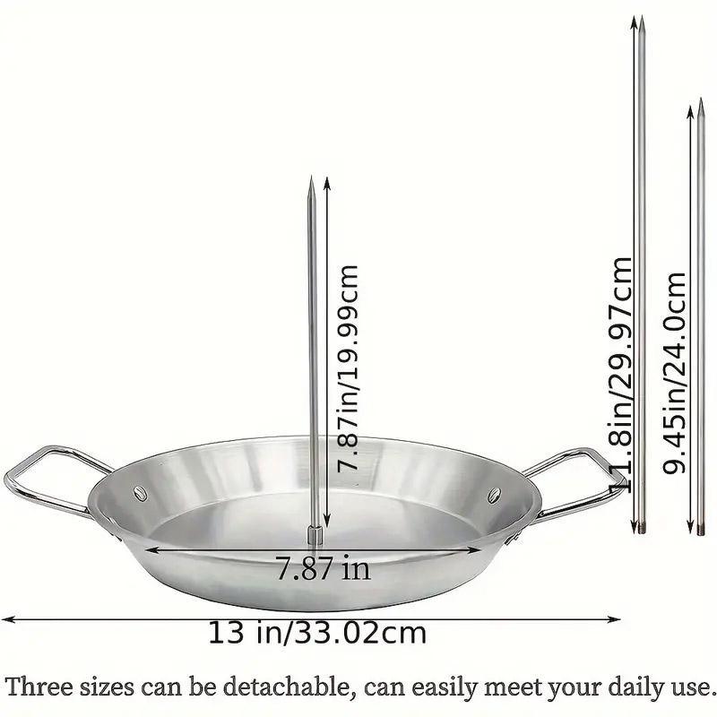 Stainless Steel Vertical Skewer Grill Pan Barbecue Kebab Rack Grill Cooking Tool