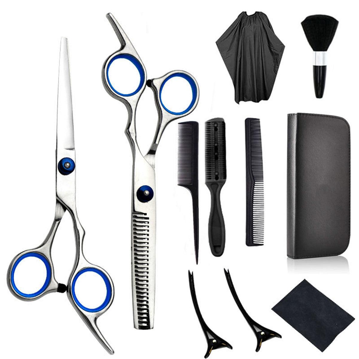 11pcs Hair Cutting Scissors Set Professional Hairdressing Scissors Barber Tools