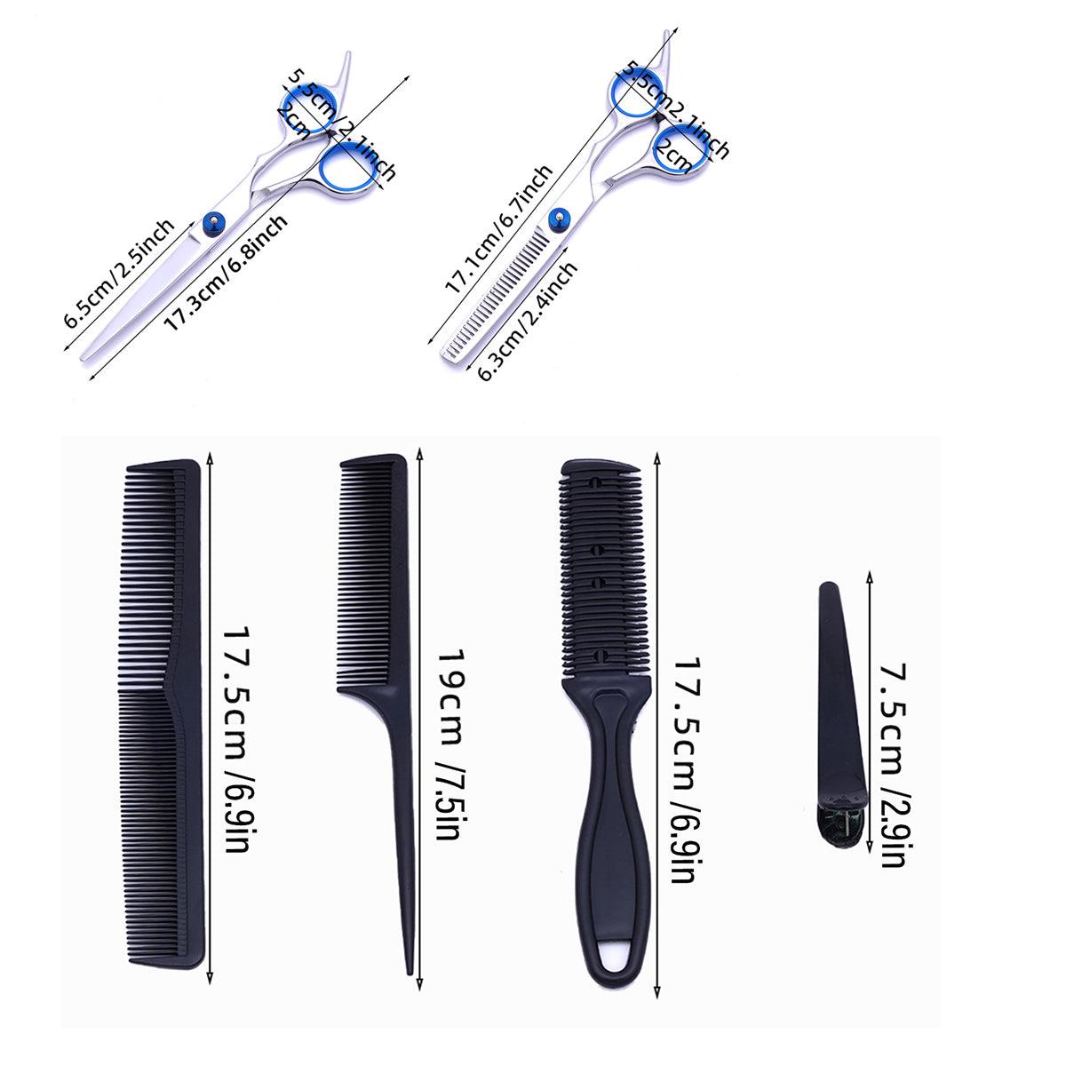 11pcs Hair Cutting Scissors Set Professional Hairdressing Scissors Barber Tools