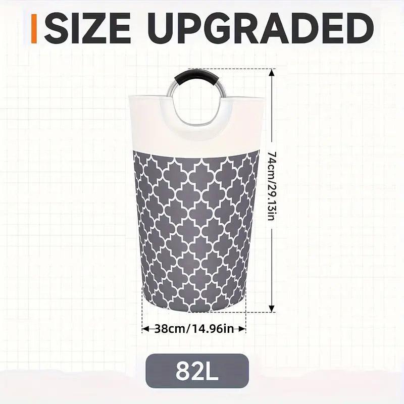 82L Large Capacity Laundry Basket for Dirty Clothes Toy Storage and Organizing - Grey