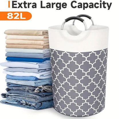 82L Large Capacity Laundry Basket for Dirty Clothes Toy Storage and Organizing - Grey