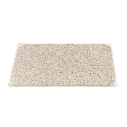 Anti Slip Shower Mat Loofah Surface Bath Rug 70x40cm White PVC Bathroom Carpet
