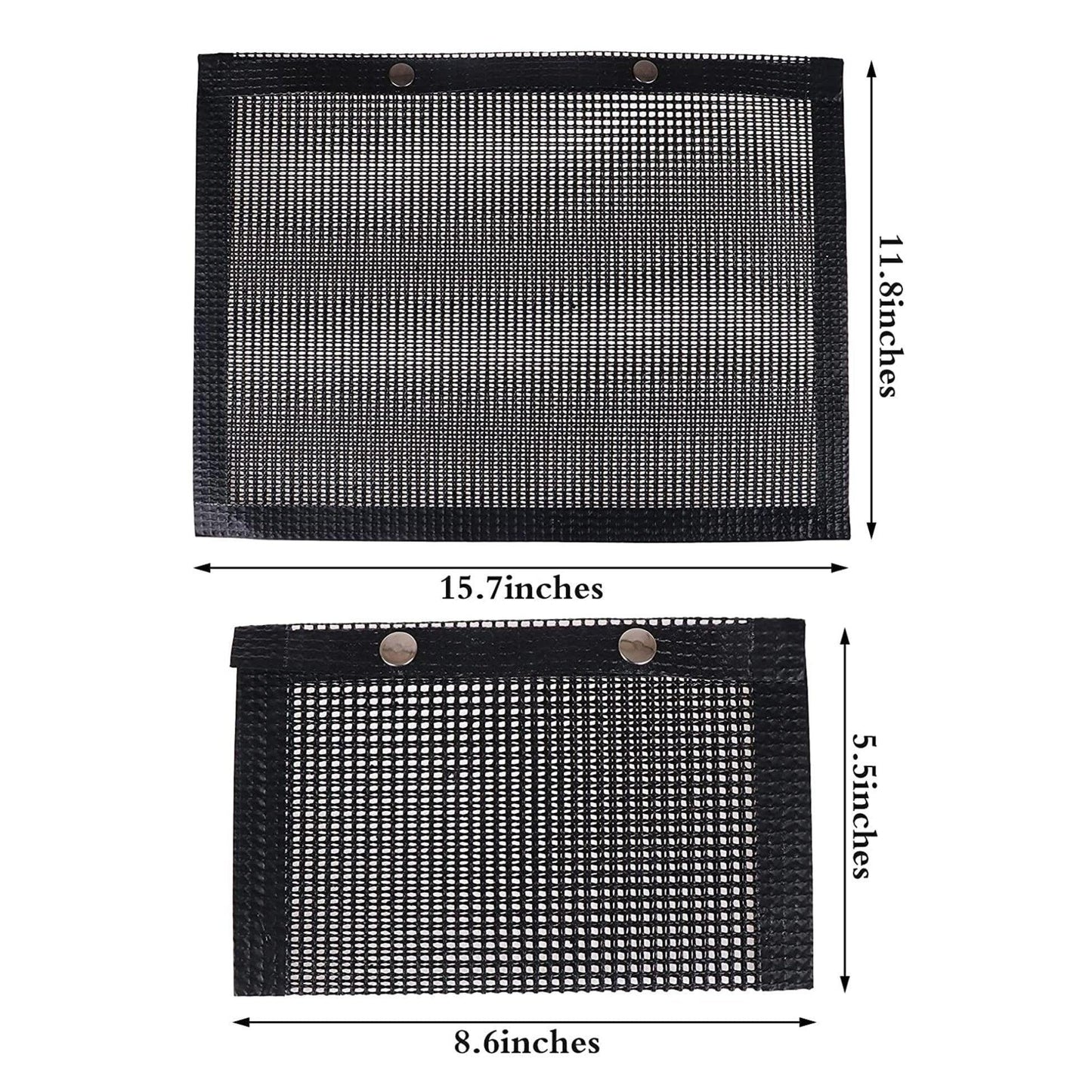24x14CM BBQ Grilling Mesh Reusable Bag Outdoor Camping Barbecue Grill Mats Cooking Pads - Copper