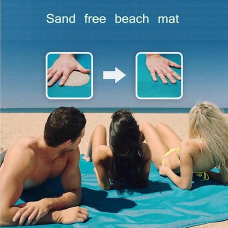 Sand Free Beach Mat Blanket Sand Proof Magic Sandless Sand Dirt & Dust Disappear - Pink - Factory Direct Shop