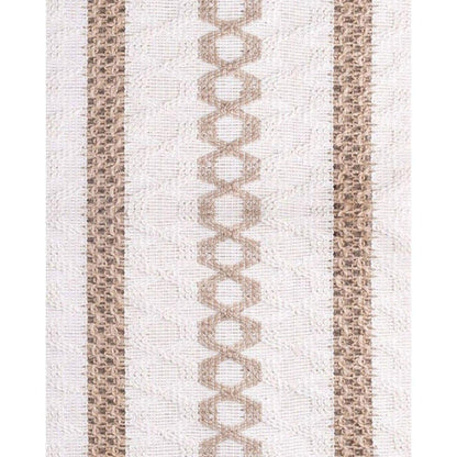 Cotton Linen Table Runner with Knot Tassel Bed End Towel Long Tablecloth Mat - Light brown