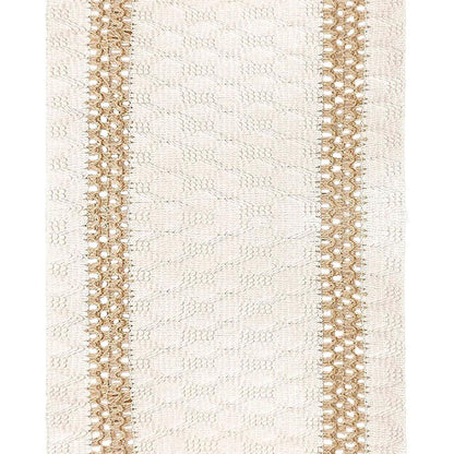 Cotton Linen Table Runner with Knot Tassel Bed End Towel Long Tablecloth Mat - Light brown
