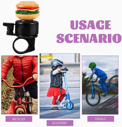 Cute Food Style Bicycle Bell Loud and Fun Handlebar Accessory - French fries