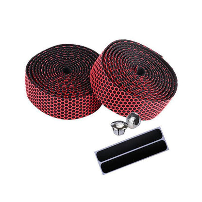 2X Thick Bicycle Handlebar Tape Bar Drop Wrap Mtb Road Bike Anti-Slip Punch - Blue