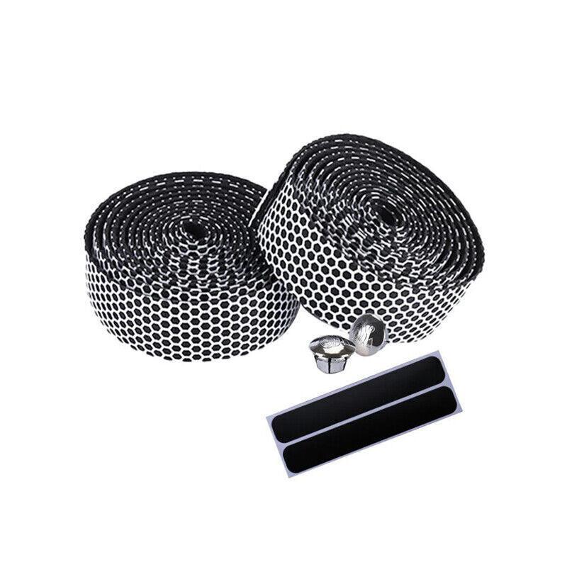 2X Thick Bicycle Handlebar Tape Bar Drop Wrap Mtb Road Bike Anti-Slip Punch - Green