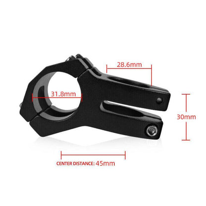 MTB Mountain Bike Handlebar Stem 31.8mm Aluminium Alloy Short Stem Cycling Part - Blue