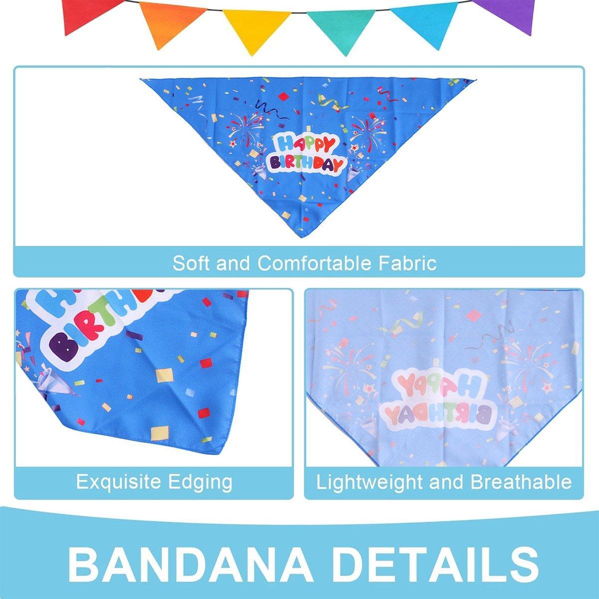 Pet Birthday Cake Hat and Triangle Towel combination Fun Party Dress Up for Pets - Pink - Factory Direct Shop