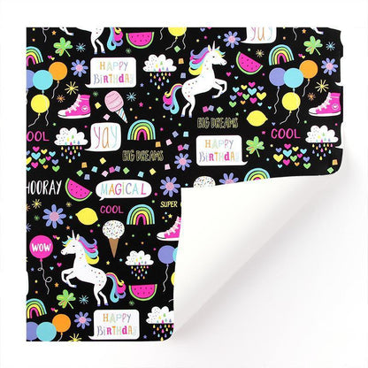 20pcs Cute Animal Cartoon Gift Wrapping Paper for Toys Bookskin and Crafts - Blue Car-20PCS