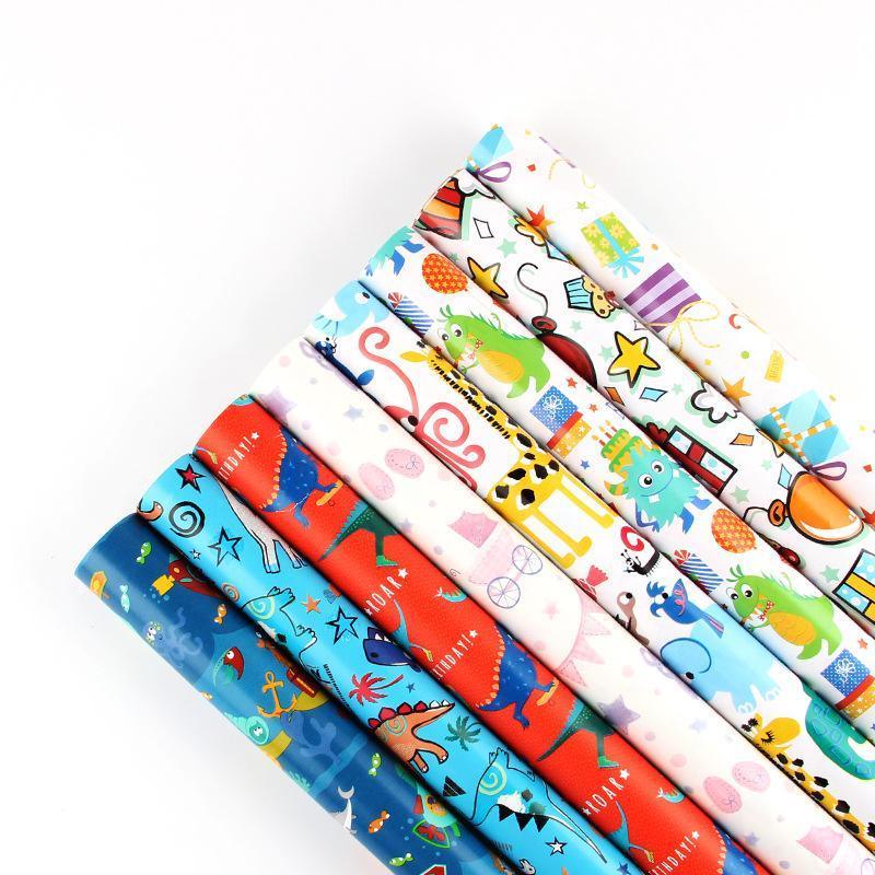 20pcs Cute Animal Cartoon Gift Wrapping Paper for Toys Bookskin and Crafts - Lions and tigers-20PCS