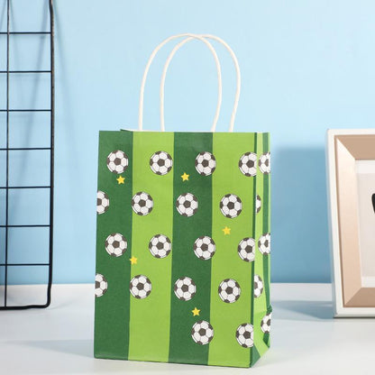 30PCS Fashion Ball Kraft Paper Gift Bag Festivals gift tote bag Party Favor Bag - Blue-Tennis-Ball-30pcs