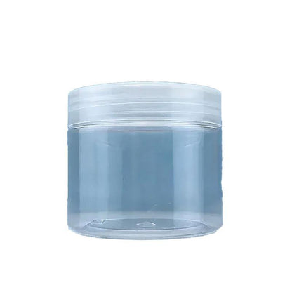 10pcs Transparent Wide Mouth Plastic Jars with Cap Skin Care Cream Containers - 50ml