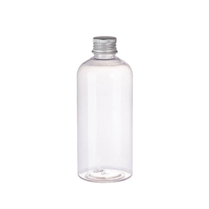 20pcs Brown Transparent Cosmetic Bottles with Aluminum Lids for Packaging - Brown-200ml
