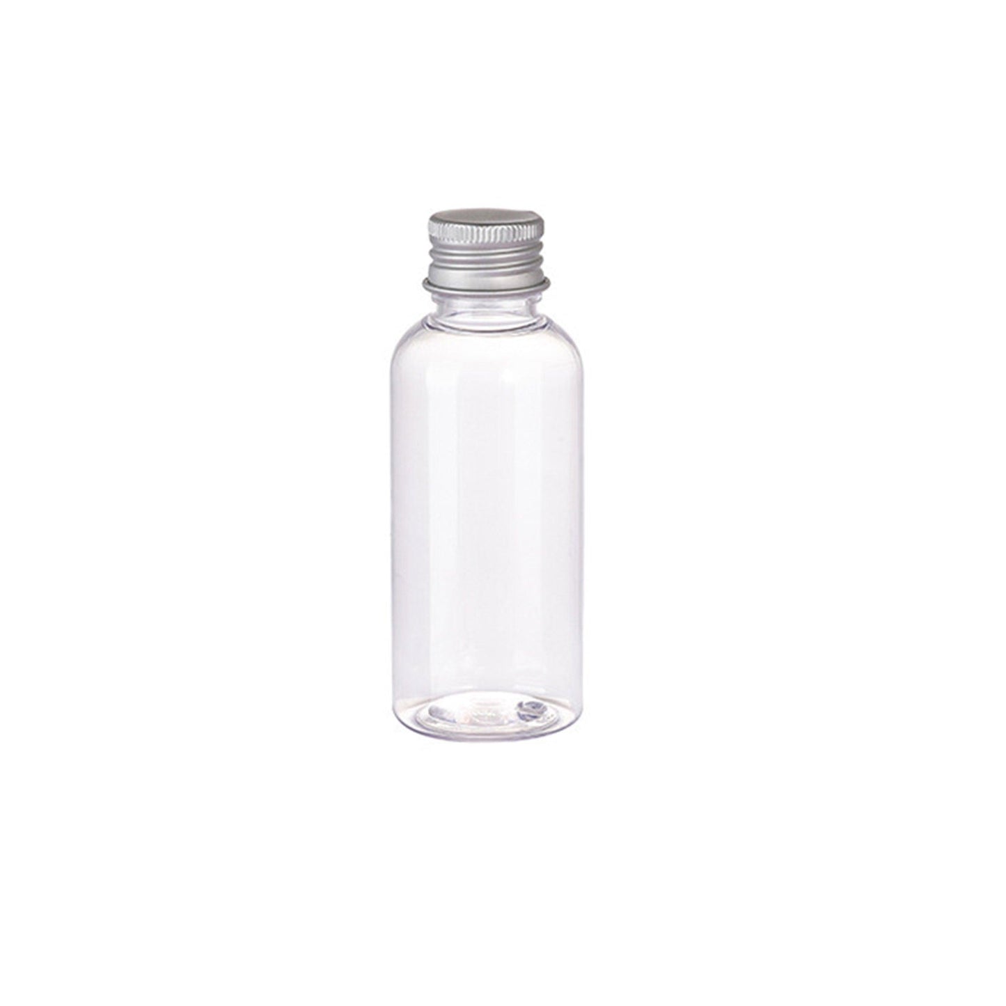 20pcs Brown Transparent Cosmetic Bottles with Aluminum Lids for Packaging - Transparent-200ml