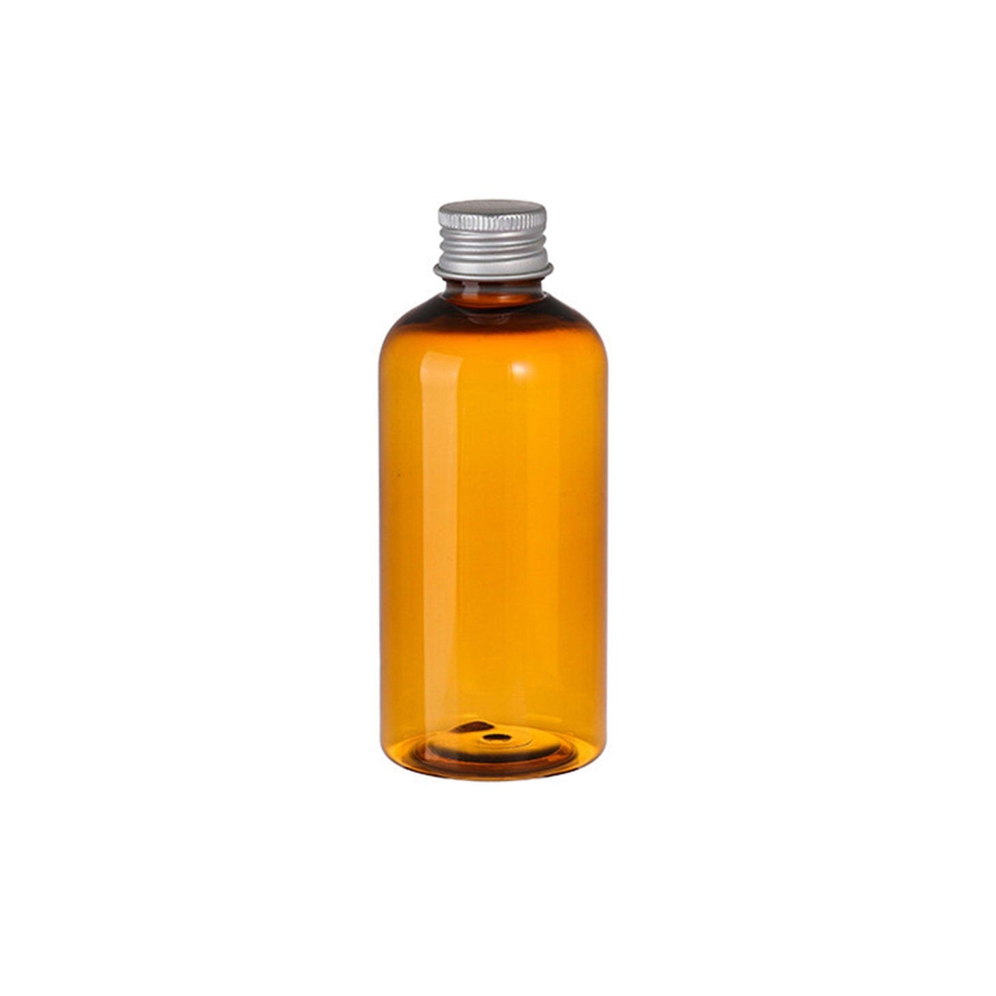 20pcs Brown Transparent Cosmetic Bottles with Aluminum Lids for Packaging - Transparent-200ml