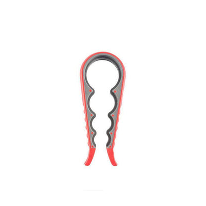 Silicone Jar Can Opener Multi-Purpose Lids Cap Arthritis Bottle Opener Easy Grip - Red