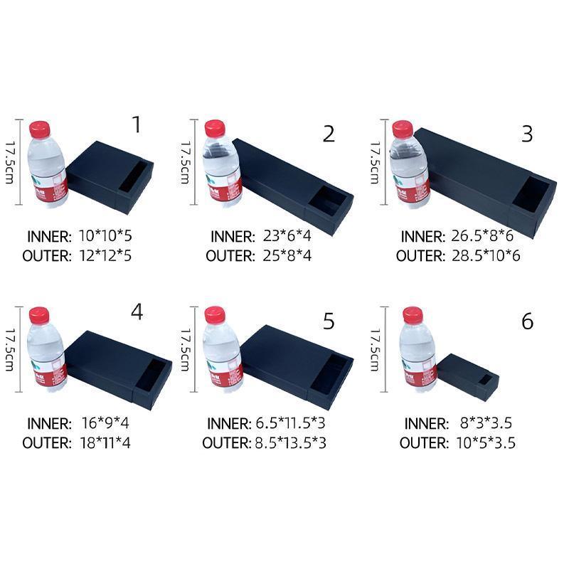 25X Black Kraft Paper Drawer Jewelry Package Necklace Bracelet Gift Package box - 20.5*15.5*4-25pcs