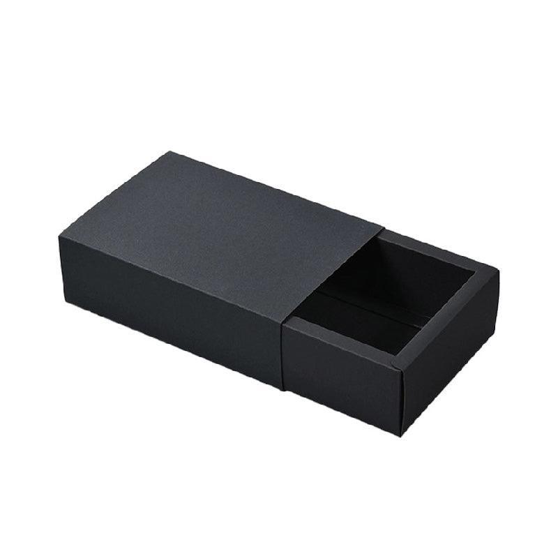 25X Black Kraft Paper Drawer Jewelry Package Necklace Bracelet Gift Package box - 25*8*4-25pcs