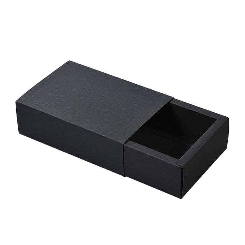 25X Black Kraft Paper Drawer Jewelry Package Necklace Bracelet Gift Package box - 25*8*4-25pcs