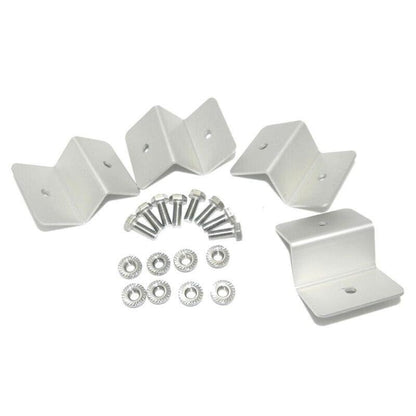 4 Pcs Solar Panel Z-Bracket  Mounting Flat Roof Yacht Rv Mount Aluminum Kit Au