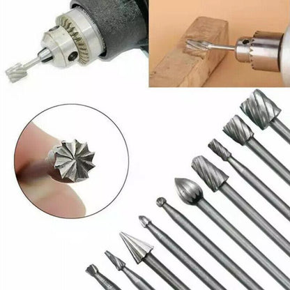 20Pcs Tungsten Steel Solid Carbide Burrs For Dremel Rotary Tool Bit Accessories