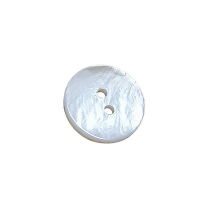 20pcs White Shirt Buttons Round Two Eyes Sewing Craft DIY Clothing Supplies - 9mm