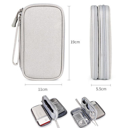 Electronic Accessories Cable Bag Organizer Travel Pouch Storage Cases Charger - Pink