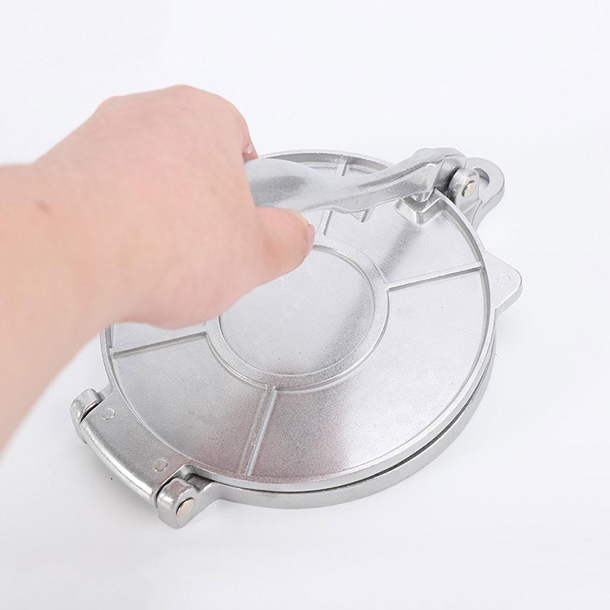 16/20cm Premium Tortilla Press Flat Bread Maker Taco Roti Chapati Health Food - Silver-16cm