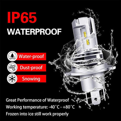 2 Pack H4 LED Headlight Bulbs 6000K White 9600LM High Low Beam Canbus Ready