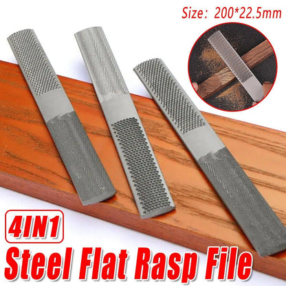 4 in 1 Woodworking File Set Multi Purpose Metal Rasp File DIY Hand Tool Kit