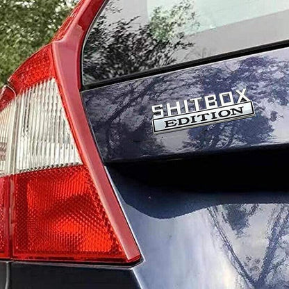 Funny Car Emblem Badge Sticker 8x3cm Metal Self-Adhesive for Rear Boot or Window
