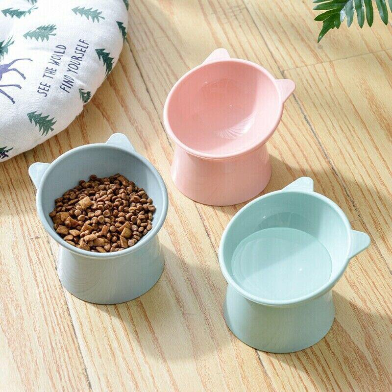 Elevated Pet Bowl Cat Dog Feeder Food Water High - Foot Anti Vomiting Tilted Bowl - Green - Factory Direct Shop
