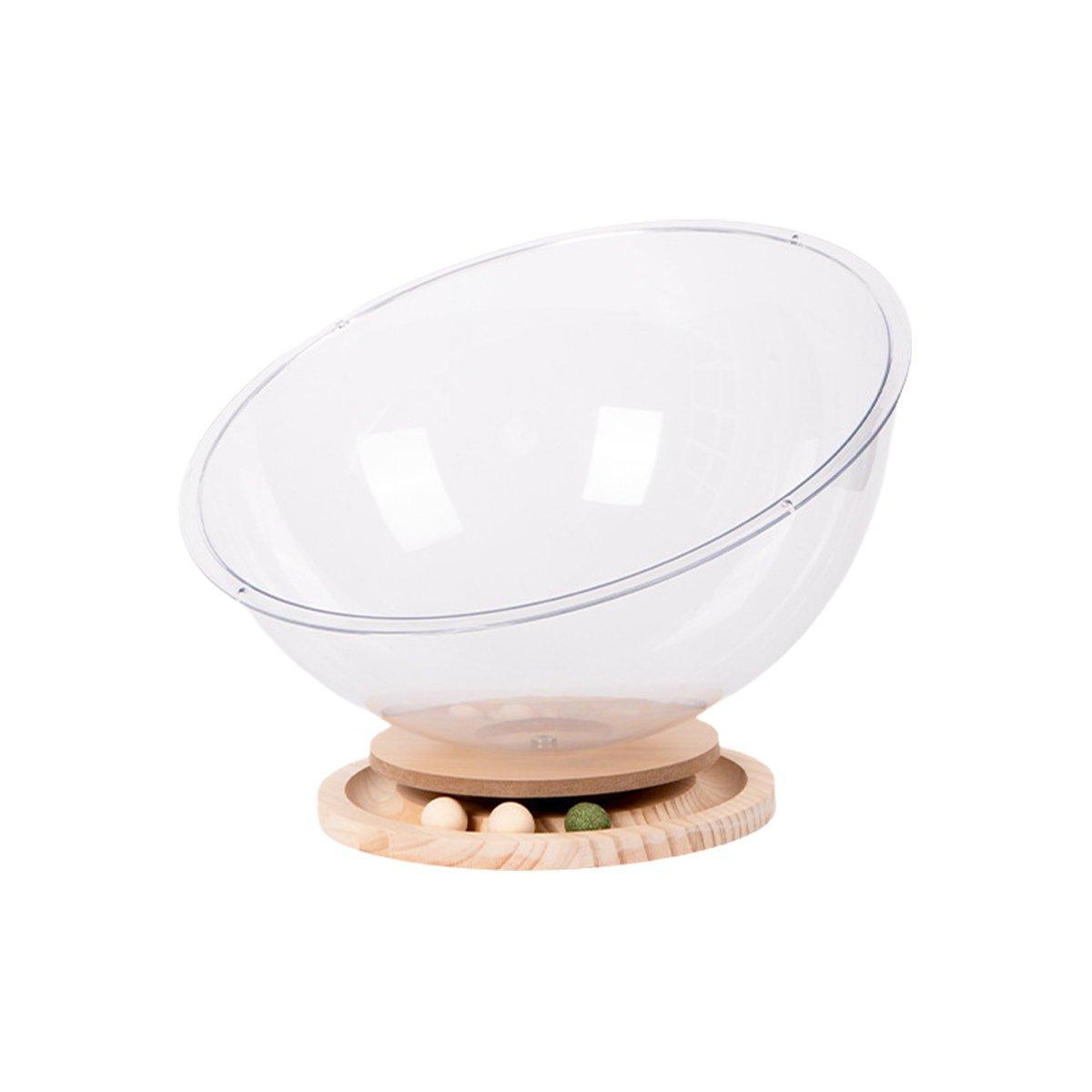 Four Seasons Acrylic Space Capsule Cat Bed Semi-closed Cool Nest Turntable Toy - XL