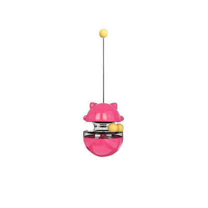 Cat Treat Dispenser Toy Ball Kitten Selfplay Interactive Tumbler Multifunction - Green