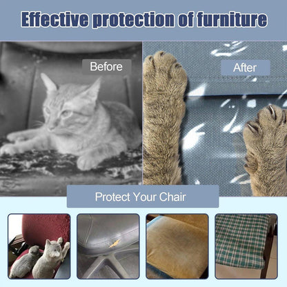 Elastic PVC Dining Chair Cushion Cover Universal Seat Protector with Backrest
