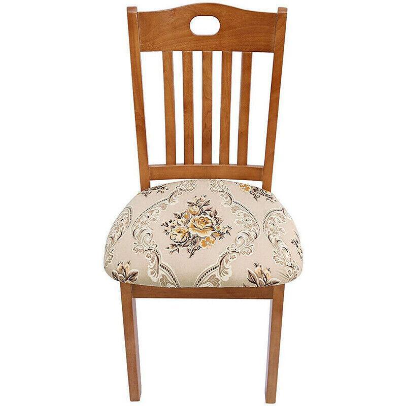 Stretch Dining Chair Seat Covers Removable Seat Cushion Slipcovers Protector - H