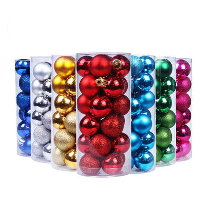 24Pcs/Pack Christmas Tree Xmas Balls Decorations Baubles Party Wedding Ornament - Fruit Green