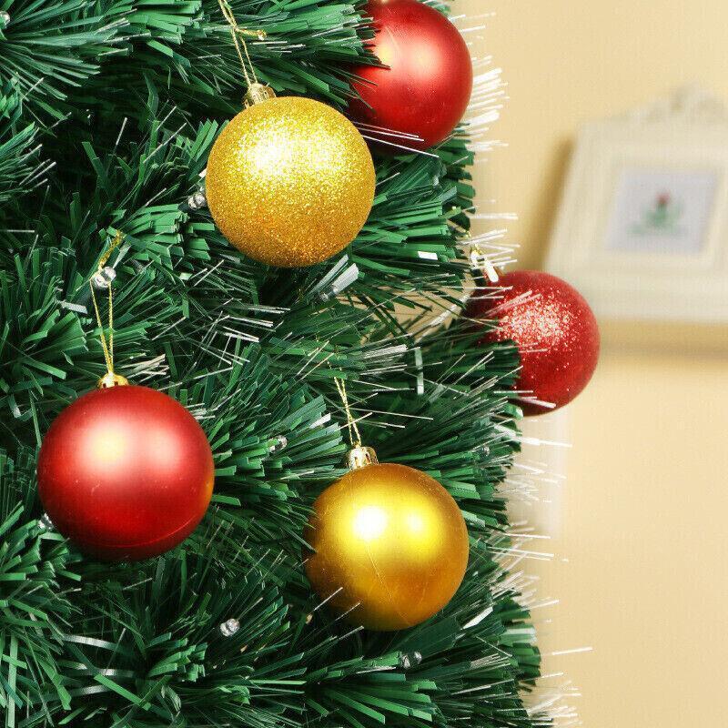 24Pcs/Pack Christmas Tree Xmas Balls Decorations Baubles Party Wedding Ornament - Fruit Green