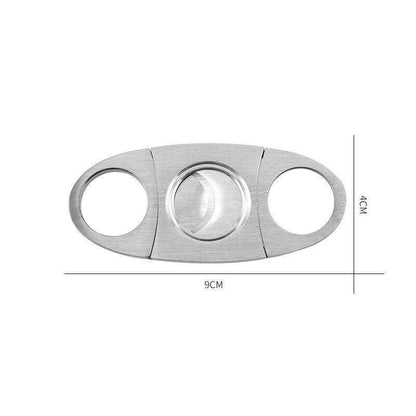 Cigar Cutter Double Blades Knife Scissors Stainless Steel Tobacco Tool