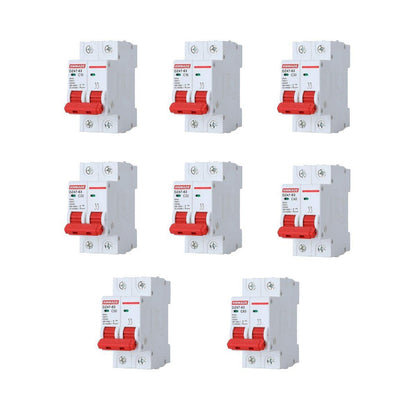 AC Circuit Breaker Solar 220-380V 2Pole Double MCB Mini 10-63 Amp - 32A